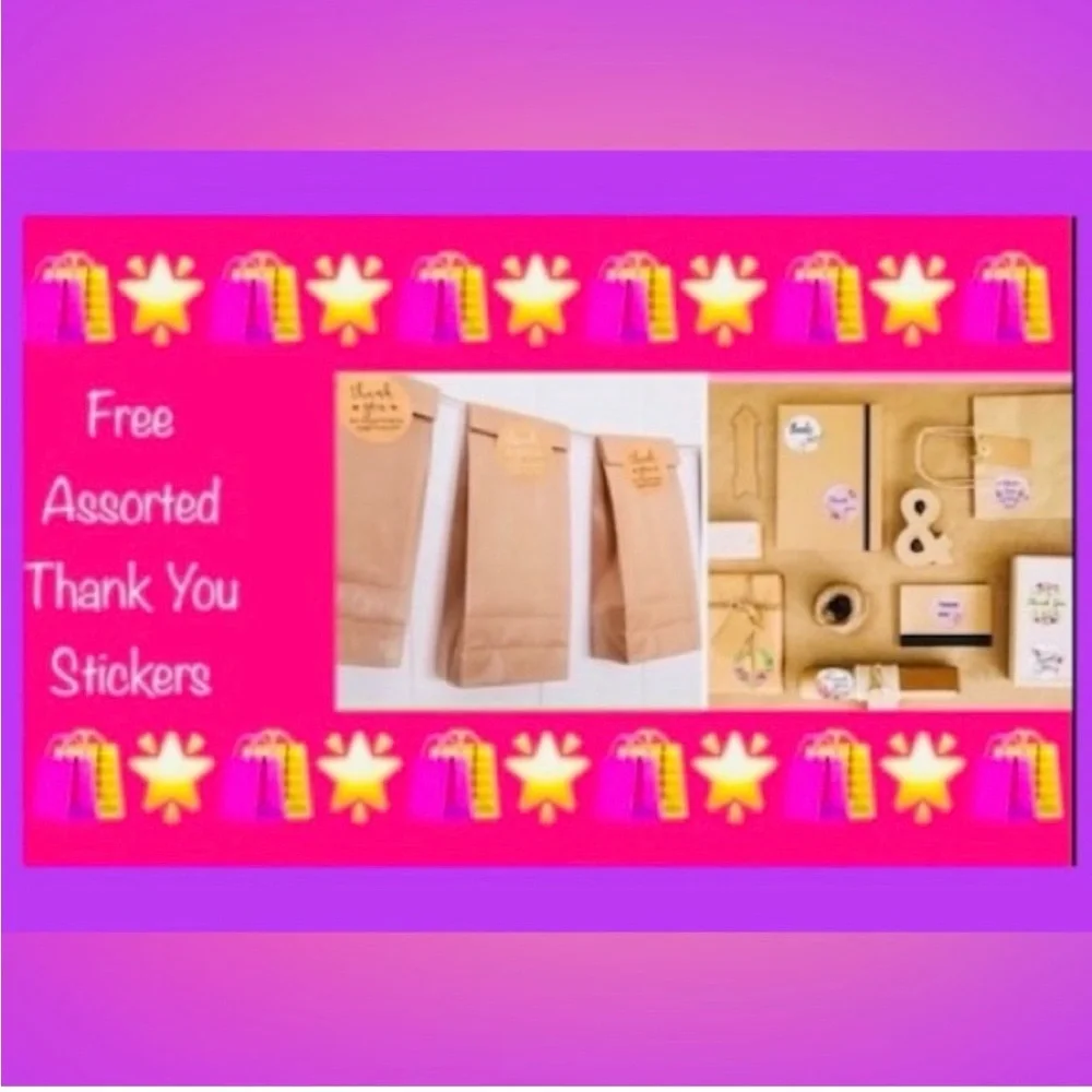 Ex-Large 25ct Clear Self Seal Cello Bags W/ Free Stickers 📕🆕📕